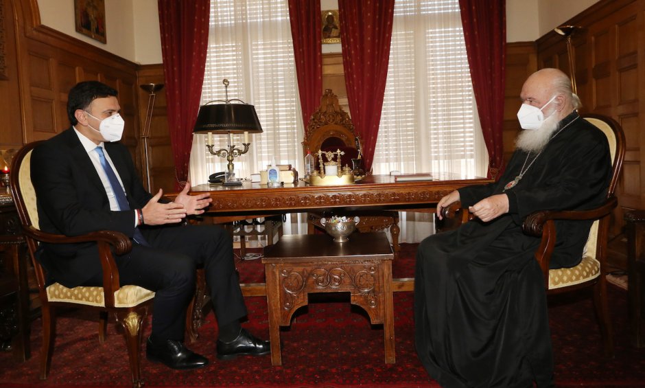 Συνάντηση Βασίλη Κικίλια με τον Αρχιεπίσκοπο Αθηνών και πάσης Ελλάδος Ιερώνυμο