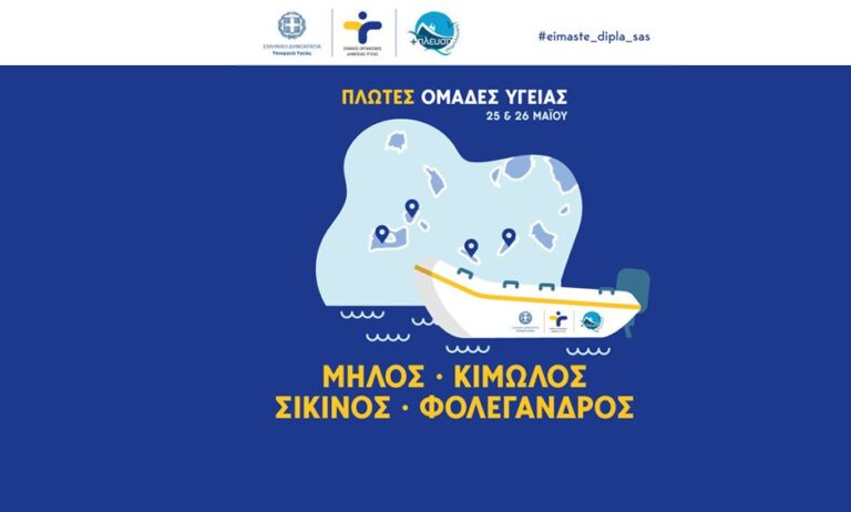 Συνεργασία ΕΟΔΥ - «Σύμπλευση» για δημιουργία Πλωτών Ομάδων και πραγματοποίηση διαγνωστικών τεστ κορονοϊού στα νησιά